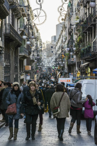 Ciutat Vella es uno de los distritos con más comercios, bares y restaurantes. 