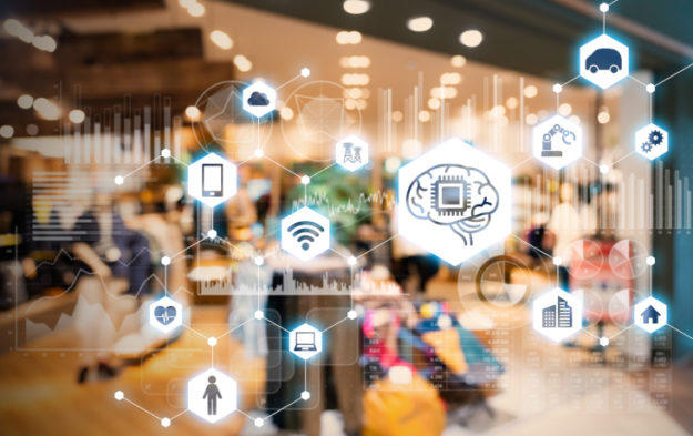 Tienda del futuro y comercio en calle